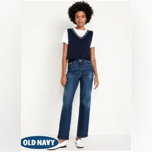 High-Rise OG Loose Secret Smooth Pockets Dark Wash Denim Jeans Size 8